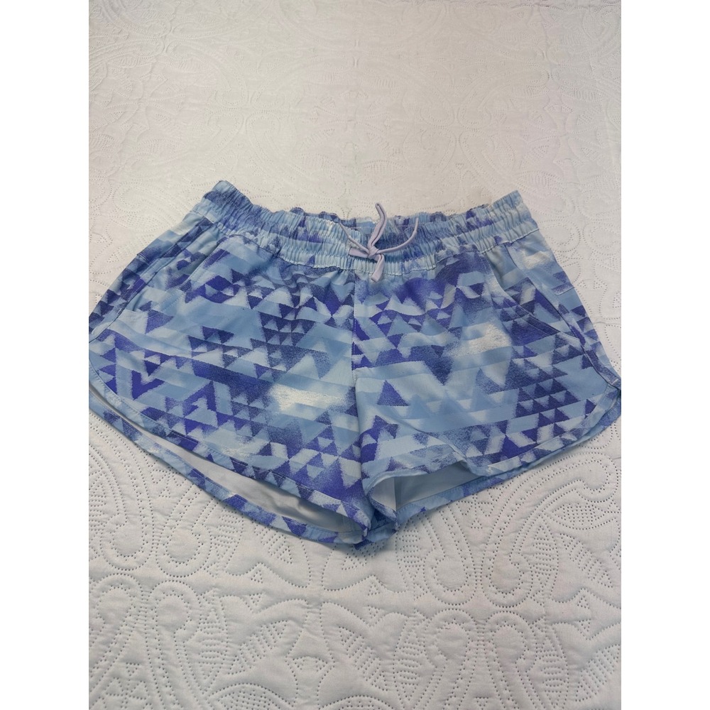 Columbia Sportswear Blue Geometric Triangle Print Active Shorts Small XL2827